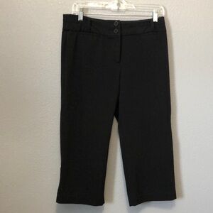 Reitmans black crop pants Womens 7 capri dressy casual rayon polyester EUC black